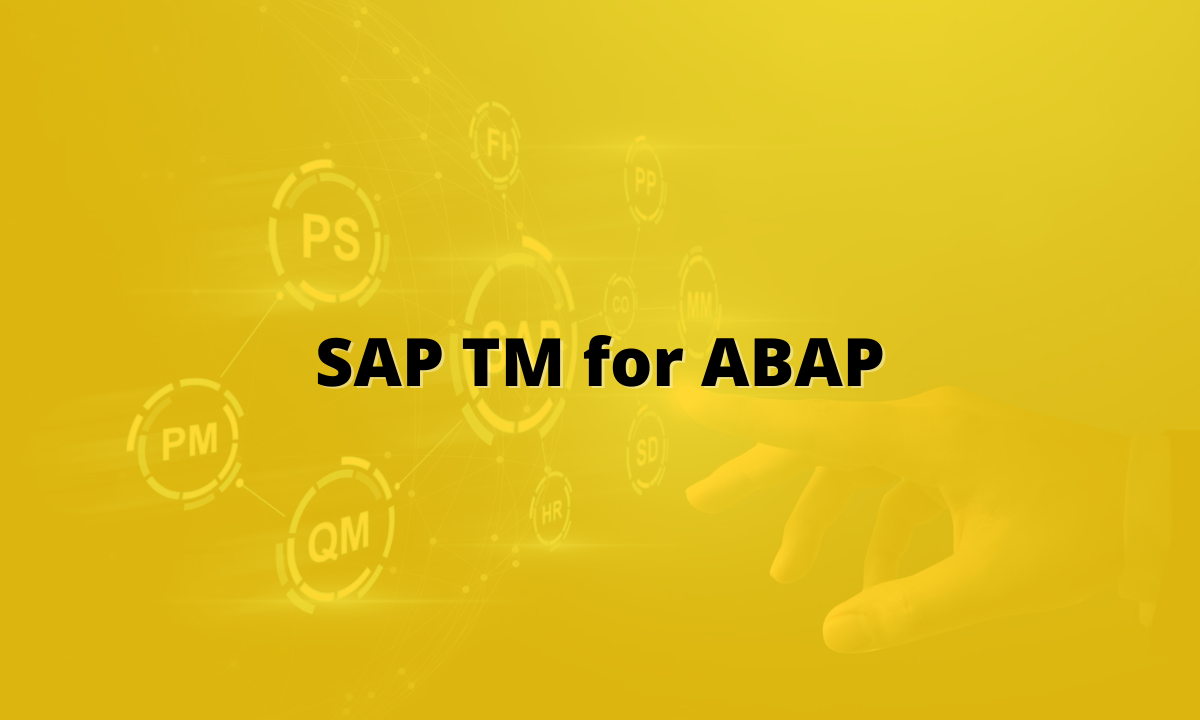 SAP TM Technical Bites For Abap