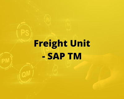 SAP TRANSPORTATION MANAGEMENT – FREIGHT UNIT